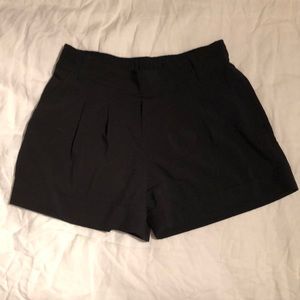 Black silky shorts